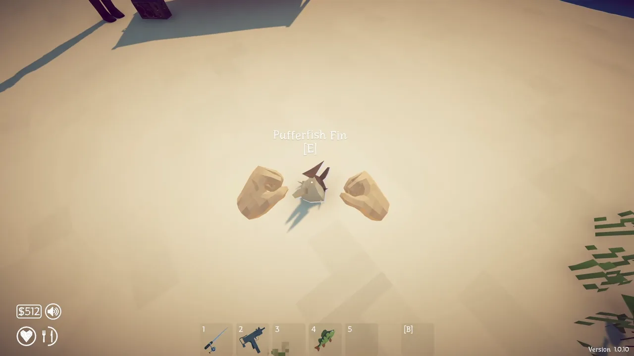 After defeating the Pufferfish, look for the small fin among the drops