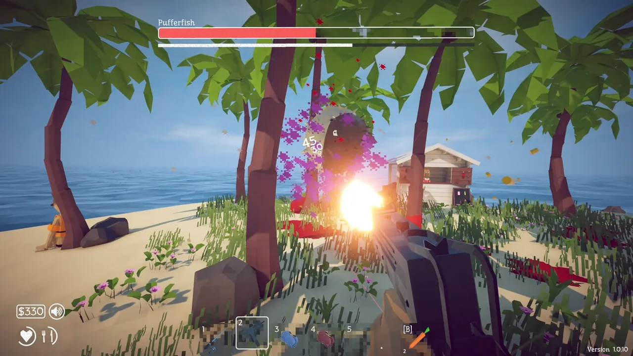 The Pufferfish starts leaving a poisonous trail after losing about half its health