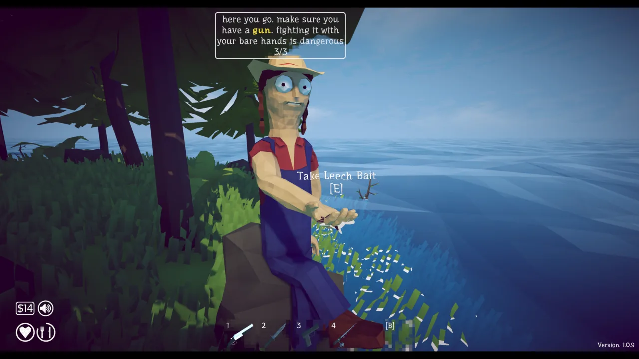 After returning all three leeches, take the leech bait from the woman