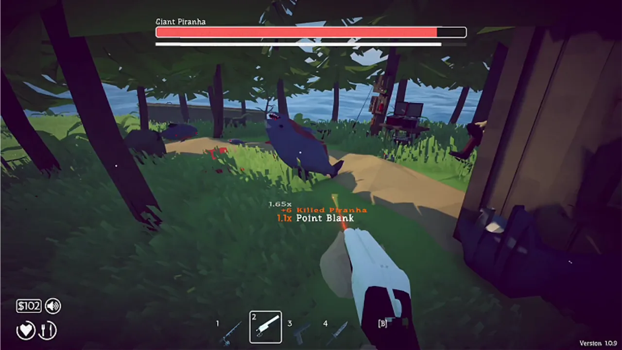 A shotgun deals its best damage when fired from close range