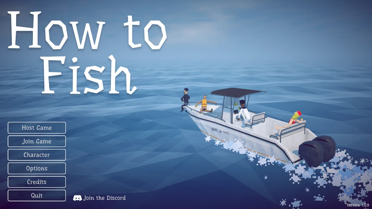 Main menu of How to Fish