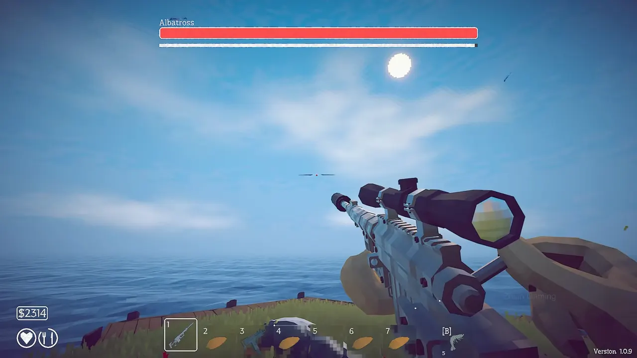 The Albatross fight begins after it is summoned. Keep the house nearby for cover.