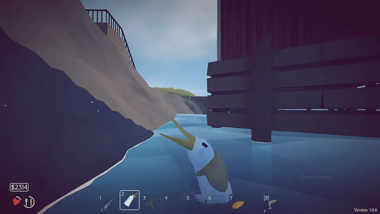 Pick up the small Albatross head. The body may land in the water beside the dock.