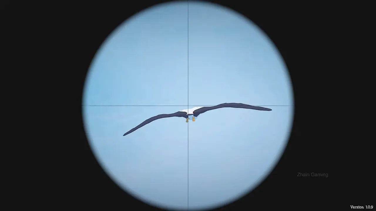 A scoped rifle makes it easier to track the Albatross while it is circling high above