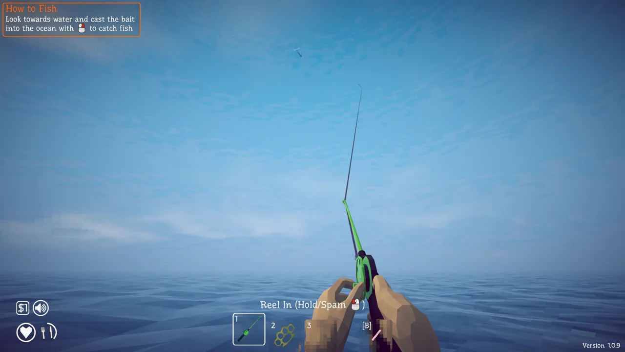 Cast the rod in-game prompt