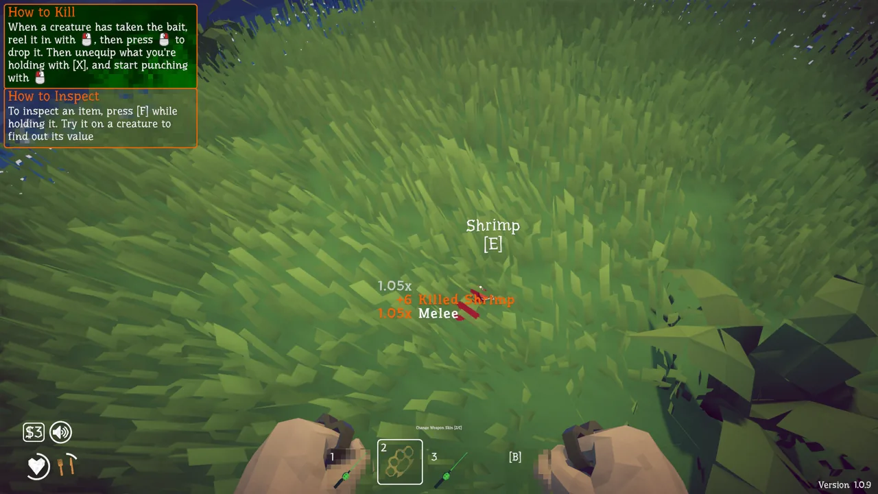 Land and kill the catch in-game prompt