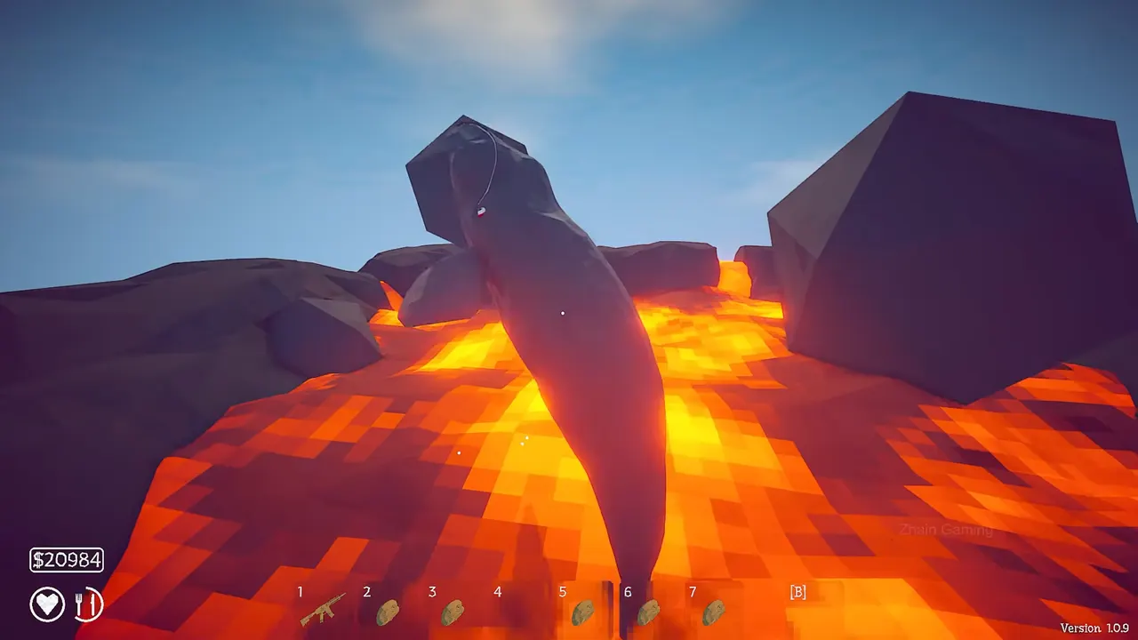 Carry the Bowhead Whale to the crater rim and throw it in to summon the mutated whale